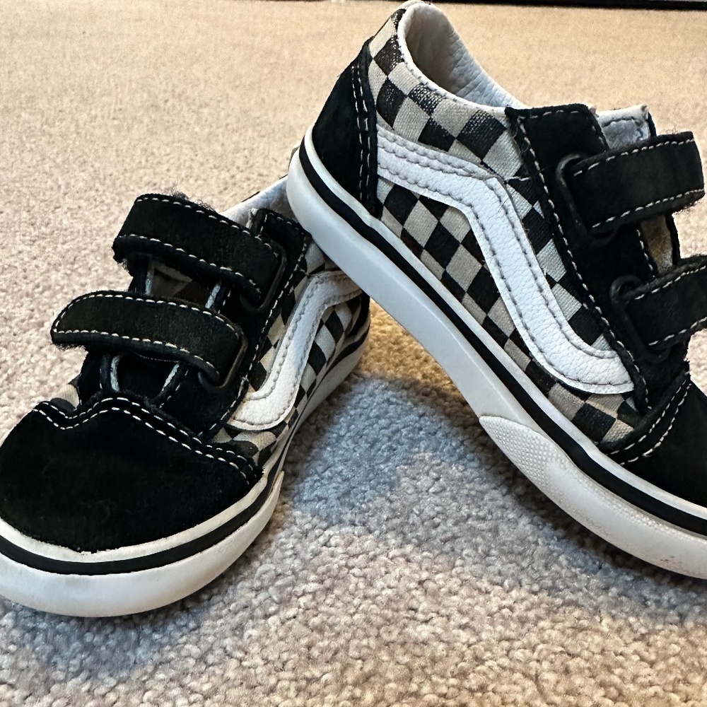 Size 7.5 Toddler Checkered Vans